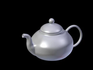 glass kettle with cap and teapot 3D Model