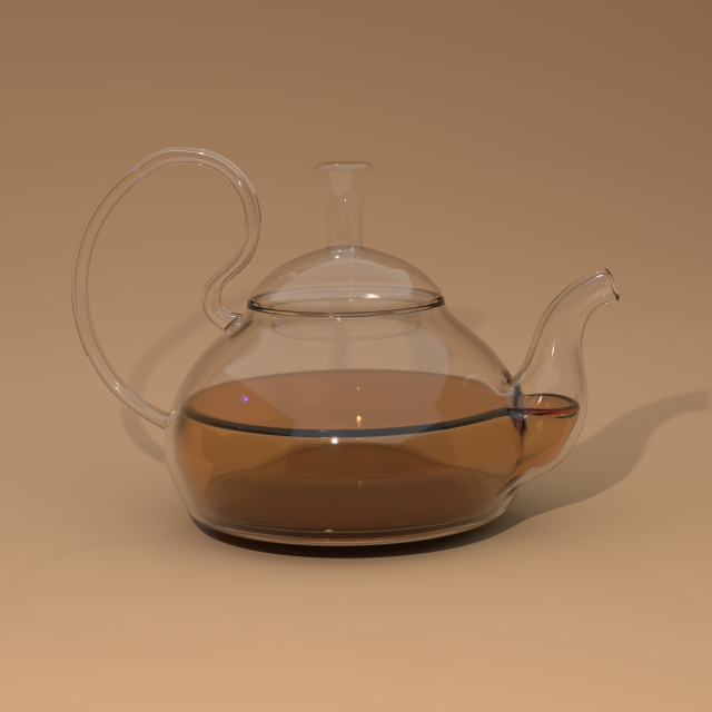 glass kettle with cap 3D Модель .c4d .max .obj .3ds .fbx .stl .blend 