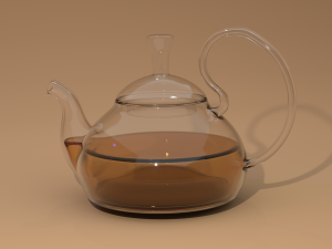 glass kettle with cap 3D Модель