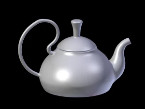 glass kettle with cap 3D Model