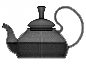glass kettle with cap 3D Model