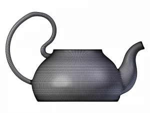glass kettle with cap 3D Model
