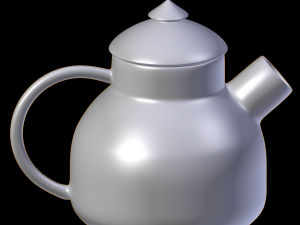 glass kettle with cap 3D Model