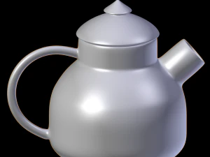 glass kettle with cap 3D Model