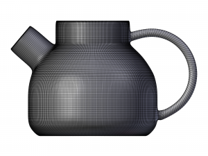 glass kettle with cap 3D Model