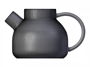 glass kettle with cap 3D Model