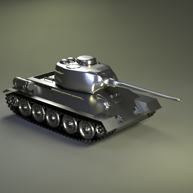 tank t-34-85 3D-Modell .c4d .max .obj .3ds .fbx .stl .blend 