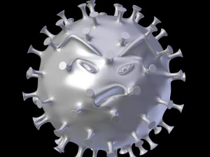 angry coronavirus 3D Model