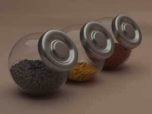 glass jars raitan ikea 3D Model