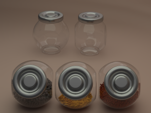 glass jars raitan ikea 3D 模型
