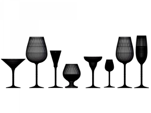 lot of different types of glasses Modello 3D