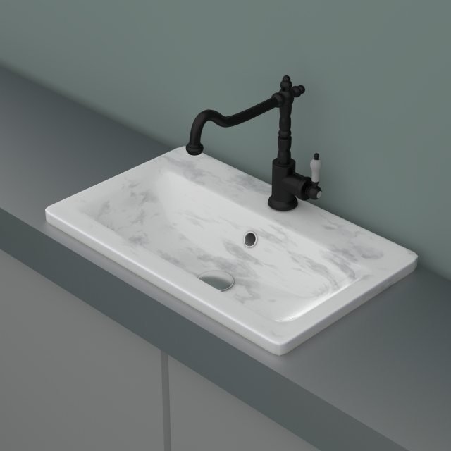 marble sink with mixer faucet and pipes Modèle 3D .c4d .max .obj .3ds .fbx .stl .blend 