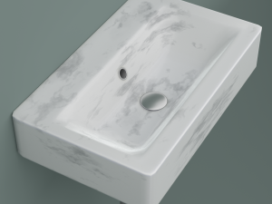 marble sink with mixer faucet and pipes Modèle 3D