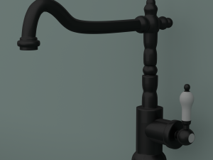 marble sink with mixer faucet and pipes Modèle 3D