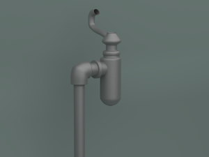 marble sink with mixer faucet and pipes Modèle 3D