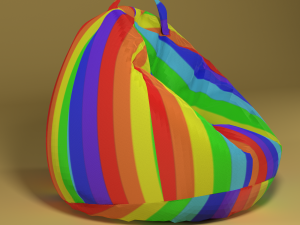 bean bag rainbow 3D मॉडल
