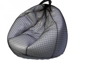 lot of ten colored beanbags 3D Model