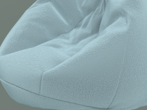 lot of ten colored flock beanbags Model 3D