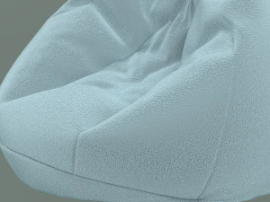lot of ten colored flock beanbags 3D Model