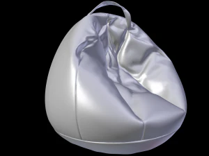 lot of ten colored flock beanbags 3D Model