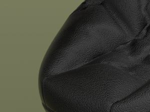 lot of ten colored leather beanbags 3D Model