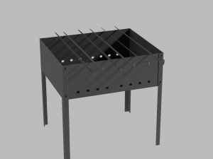 brazier and skewers 3Dモデル