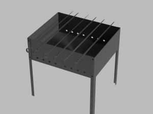 brazier and skewers 3D Model