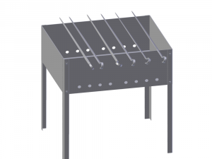 brazier and skewers 3D Model