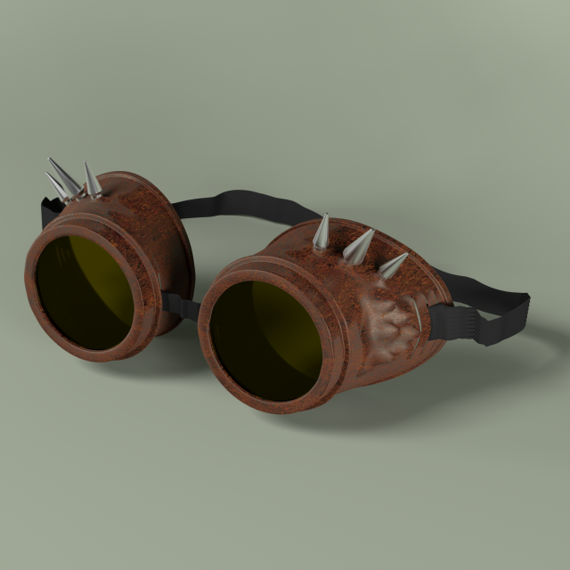 goggles glasses 3D Model .c4d .max .obj .3ds .fbx .stl .blend 