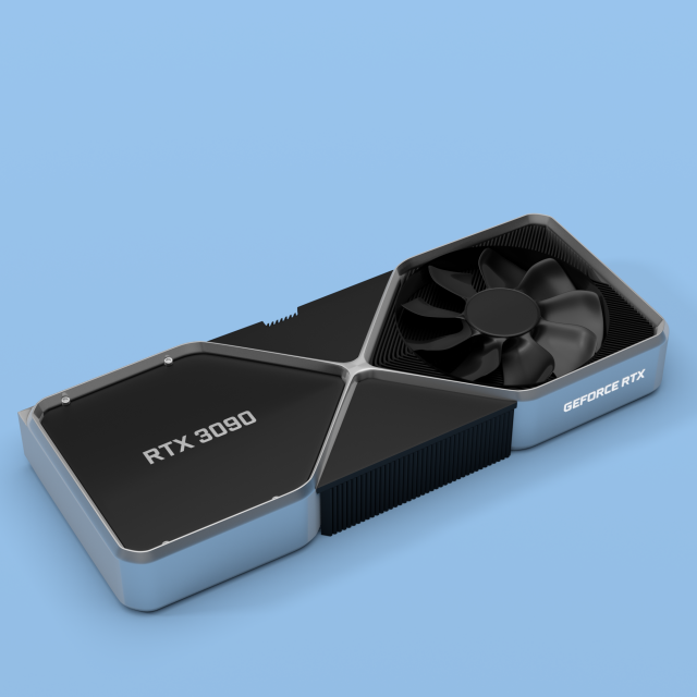 graphics card nvidia geforce rtx 3090 3D-Modell .c4d .max .obj .3ds .fbx .stl .blend 