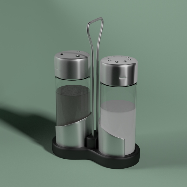 salt and pepper shaker 3Dモデル .c4d .max .obj .3ds .fbx .stl .blend 