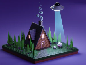 ufo scene 3D Model
