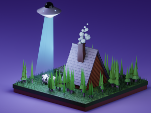 ufo scene 3D Model