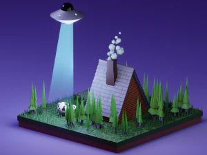 ufo scene 3D Model