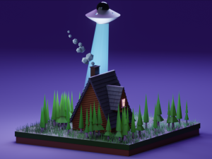 ufo scene 3D Model