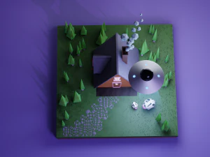 ufo scene 3D Model
