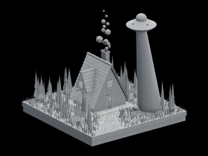 ufo scene 3D Model