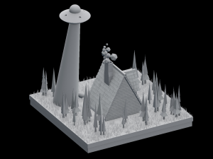 ufo scene 3D Model