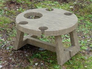 wooden wine table 3D Model