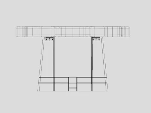 wooden wine table 3D Model