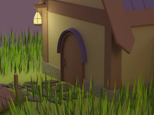 autumn house low poly 3D Model
