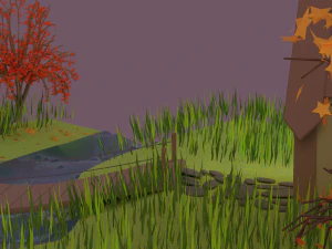 autumn house low poly 3D Model