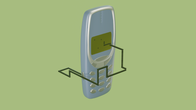 phone game snake Modelo 3D .c4d .max .obj .3ds .fbx .stl .blend 