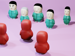the squid game characters 3D-Modell