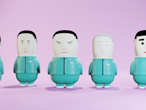 the squid game characters 3D-Modell