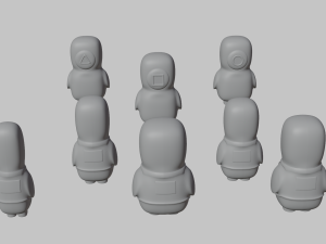 the squid game characters 3D-Modell
