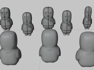 the squid game characters 3D-Modell
