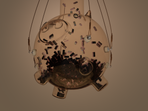 money box the squid game 3D Model