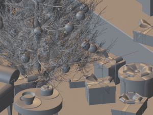 new year scene 3D Model