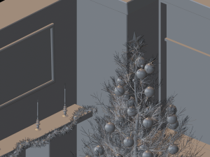 new year scene 3D Model